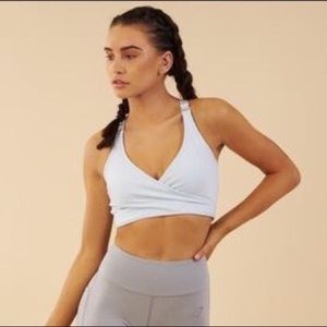 GYMSHARK Elite Sports Bra (Ice Blue)